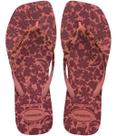 Chinelo Havaianas Feminino Slim Square Velvet Veludo Floral Chinelo Havaianas Feminino Slim Square Velvet Veludo Floral