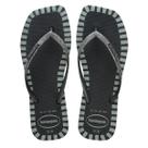 Chinelo Havaianas Feminino Square Glitter - Grafite Tamanho:35/36Cor:Preto