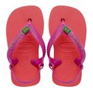 Chinelo Havaianas Infantil Baby Brasil Menina Original Cor:Coral/RosaTamanho:22