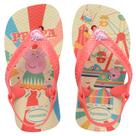 Chinelo Havaianas Infantil Meninas Bebê Baby Pepa Pig Cor:Amarelo+Rosatamanho:22
