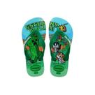 Chinelo havaianas kids minecraft verde patria
