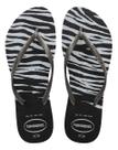 Chinelo Havaianas Slim Animals Feminino Animais Cor:PretoTamanho:35/36 Chinelo Havaianas Slim Animals Feminino Animais Cor:PretoTamanho:35/36