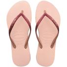 Chinelo Havaianas Slim Feminina Sparkle Glitter Rosa Ballet