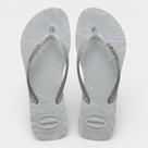 Chinelo Havaianas Slim Glitter Edge Feminino - Prata - 35/36