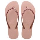 Chinelo Havaianas Slim Glitter II Feminino - Rosa