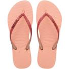 Chinelo havaianas slim glitter ii infantil rosa