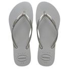 Chinelo Havaianas Slim Gloss Cinza Gelo Feminino Sandalha Tamanho:33/34