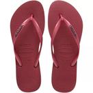 Chinelo Havaianas Slim Logo Metallic Feminino Adulto Cor:VinhoTamanho:35/36