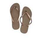 Chinelo Havaianas Slim Logo Metallic Feminino Original Confo Cor:Rose GoldTamanho:35/36Gênero:Feminino
