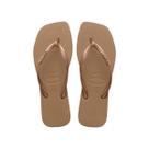 Chinelo Havaianas Slim Logo Mettalic Rose Gold