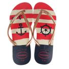 CHINELO HAVAIANAS SLIM NAUTICAL 4137125 Cor:BEG.PAL-ROS.GOLTAMANHO:35