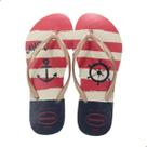 Chinelo Havaianas Slim Nautical Dourado/Bege/Vermelho/Azul