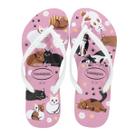 Chinelo Havaianas Slim Pets Rosa Chiffon