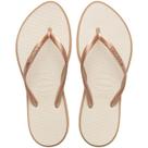 Chinelo Havaianas Slim Point Feminino - Off White e Bege