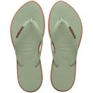 Chinelo Havaianas Slim Point Feminino - Verde e Marrom Chinelo Havaianas Slim Point Feminino - Verde e Marrom