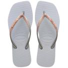 Chinelo Havaianas Slim Square Glitter Quadrada Logo Metallic