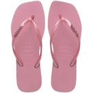Chinelo Havaianas Slim Square Logo Metallic Bico Quadrado