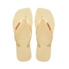 Chinelo havaianas slim square logo metallic buttercream Chinelo havaianas slim square logo metallic buttercream