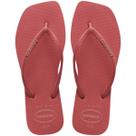 Chinelo Havaianas Slim Square Logo Pop Up Bico Quadrado Feminino