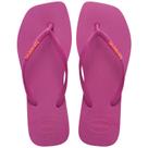 Chinelo Havaianas Slim Square Logo Pop Up Bico Quadrado