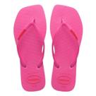 Chinelo Havaianas Slim Square Logo Pop Up Feminino Rosa