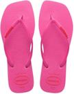 Chinelo Havaianas Slim Square Logo Pop Up Rosa Flux