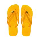 Chinelo Havaianas Top FC Original Unissex Amarelo Pingente Do Brasil Personalizada