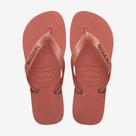 Chinelo Havaianas Top Logo Metálico Argila