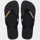 Chinelo Havaianas Top Logo Metallic - Preto - 35/36
