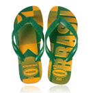 Chinelo Havaianas Top Vai Brasil Torcedor - Verde/Amarelo Tamanho:41/42Cor:AmareloGênero:Unissex