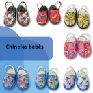 Chinelo infantil com elástico e pelúcia interna para bebes menino e menina