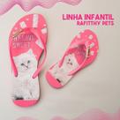 Chinelo Infantil Feminino com Estampa de Gato - Rafitthy - Rosa