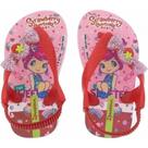 Chinelo Infantil Feminino Meninas Moranguinho Pop Vermelho Nº19