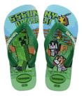 Chinelo Infantil Havaianas Macio Confortável Kids Minecraft Cor:VerdeTamanho:29/30