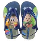 Chinelo infantil ipanema baby com elástico turma da mônica azul