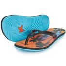 Chinelo Infantil Kenner Summer Tropical Kids - Laranja e Preto