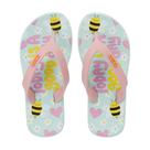 Chinelo infantil menina klin abelhinha azul acqua/rosa doce