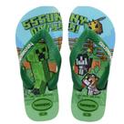 Chinelo Infantil menino Havaianas Minecraft Fc Verde
