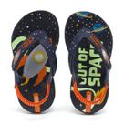 Chinelo Infantil Menino Klin Acqua Print Marinho/Laranja
