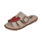 Chinelo Infantil Menino Tiras Largas Fivela Marfim e Vermelho Chinelo Infantil Menino Tiras Largas Fivela Marfim e Vermelho