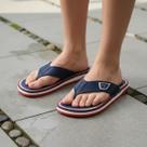 Chinelo Infantil Meninos Cartago Malaga Sport II - Cinza/Azul