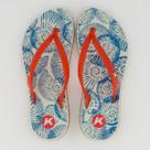 Chinelo Kenner Ibiza Pro Spiral Feminino Branco e Vermelho