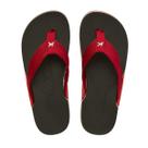 Chinelo Kenner Nk6 Pro Preto Correia Vermelha Masculino