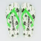 Chinelo Kenner Summer Tropical Verde e Branco
