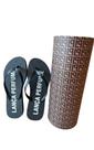 Chinelo Kit Lata Monograma Preto 37 39 Branco 39 Lança Perfume tamanho:37Cor:Preto