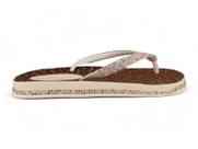 Chinelo Littz Estampa Onça Correia Solado Com Strass Off White