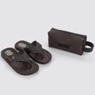Chinelo Masc Cartago com Necessaire Texas Marrom/Cinza 12213