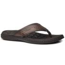 Chinelo Masculino Amortech Couro Pinhão Pegada 131221-01