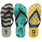 Chinelo Masculino Borracha Polo Culture Estampado Kit 3
