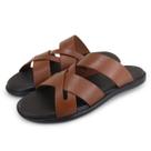 Chinelo Masculino Couro Legitimo Macio Leve Conforto Verão 106 Conhaque